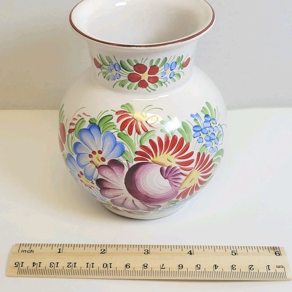 Chodovia Domažlice Hand-Painted Floral Vase 5